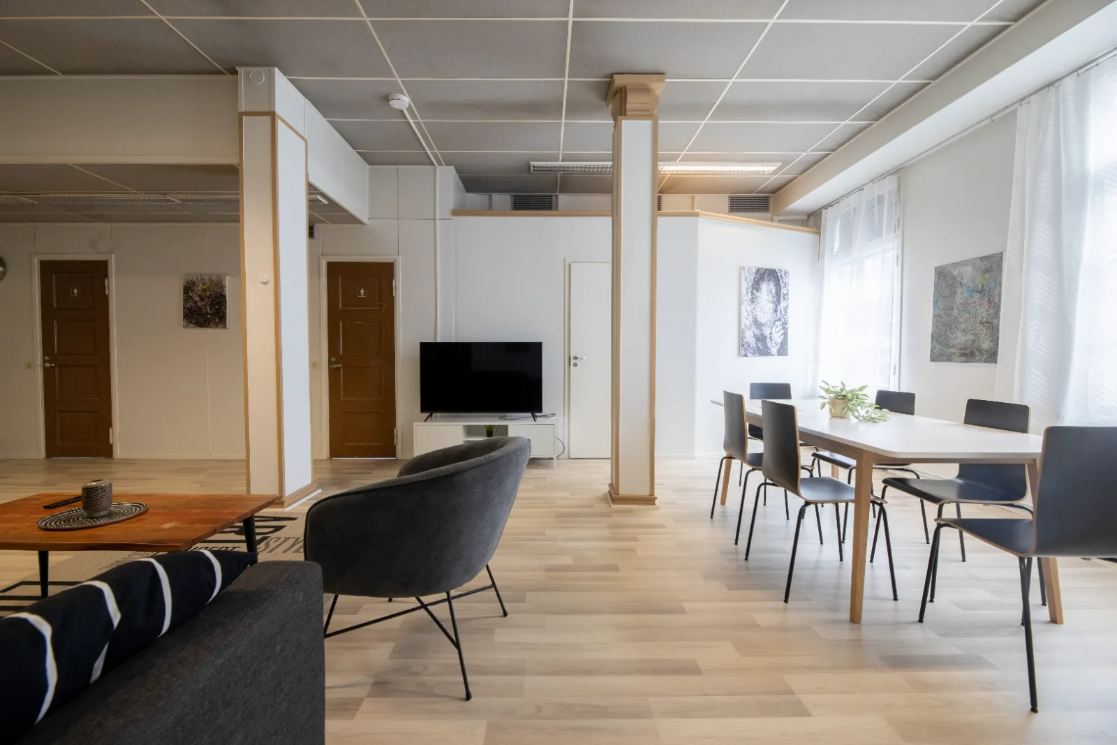 Saunallinen asunto, 3 makuuhuonetta, 4 hlö – Hotelli Vanha Postitalo Varkaus, Varkaus · 5